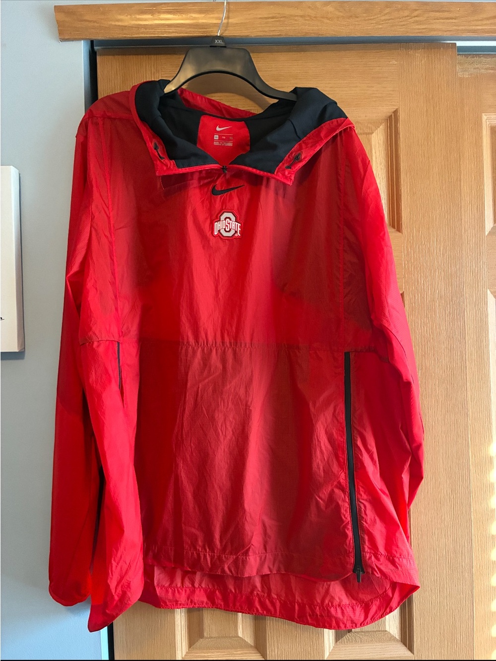 Nike Red Ohio State Pullover Windbreaker Jacket